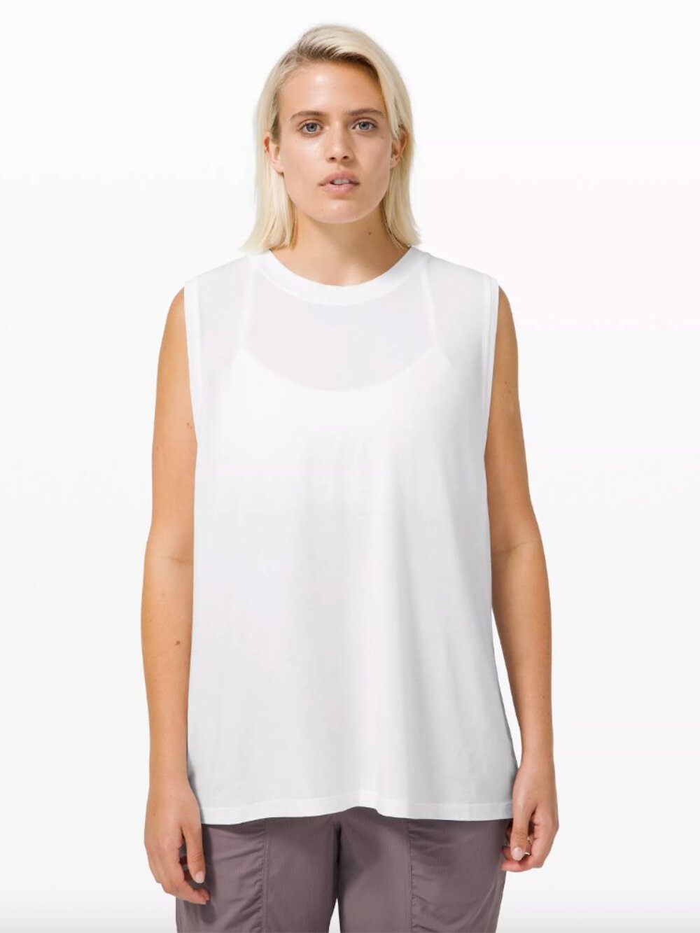 Lululemon All Yours Boyfriend Tank, White (size 4)